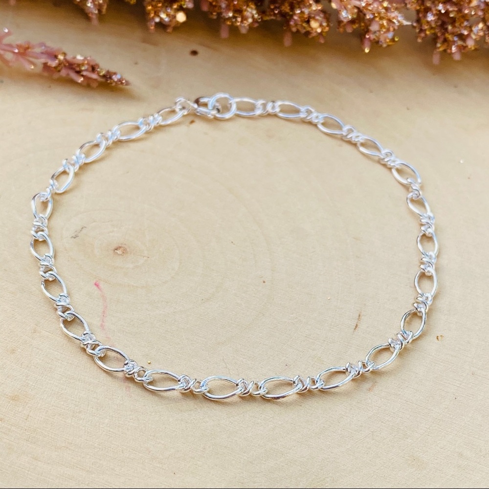 Solid 925 Sterling Silver Unisex Chain Bracelet